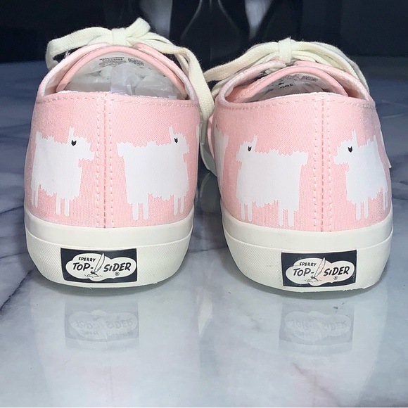 Sperry x Warm & Wonderful Men's 11 Pink Black White Sheep Shoes New - Picture 4 of 9